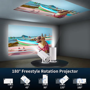 Proyector Led Plus, Compatible con WiFi 6, BT5.0 con Sistema Operativo Android 12.0, CorrecciÓN Trapezoidal AutomÁTica, Pantalla De 130 Pulgadas para TelÉFono/PC/Stick, HDMI Compatible PS5, Xbox, Zoom Digital