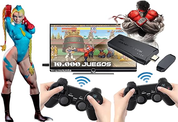 Consola Retro Arcade, Consola de Videojuegos Wireless Plus Game Stick –  Abunda shopp