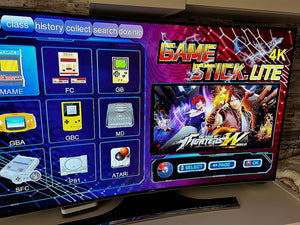 Consola Retro Arcade, Consola de Videojuegos Wireless Plus Game Stick con 20000 Juegos + 2 Controladores, Consola inalámbrica Game Stick Salida de TV HDMI 4K