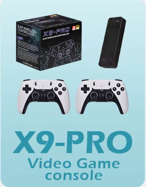 🎮 Consola Retro X9 Pro – Con mas de 37.000 Juegos | 2 Mandos Inalámbricos | HDMI | 45 Emuladores